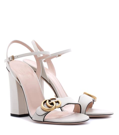 gucci white sandles|Gucci white sandals heels.